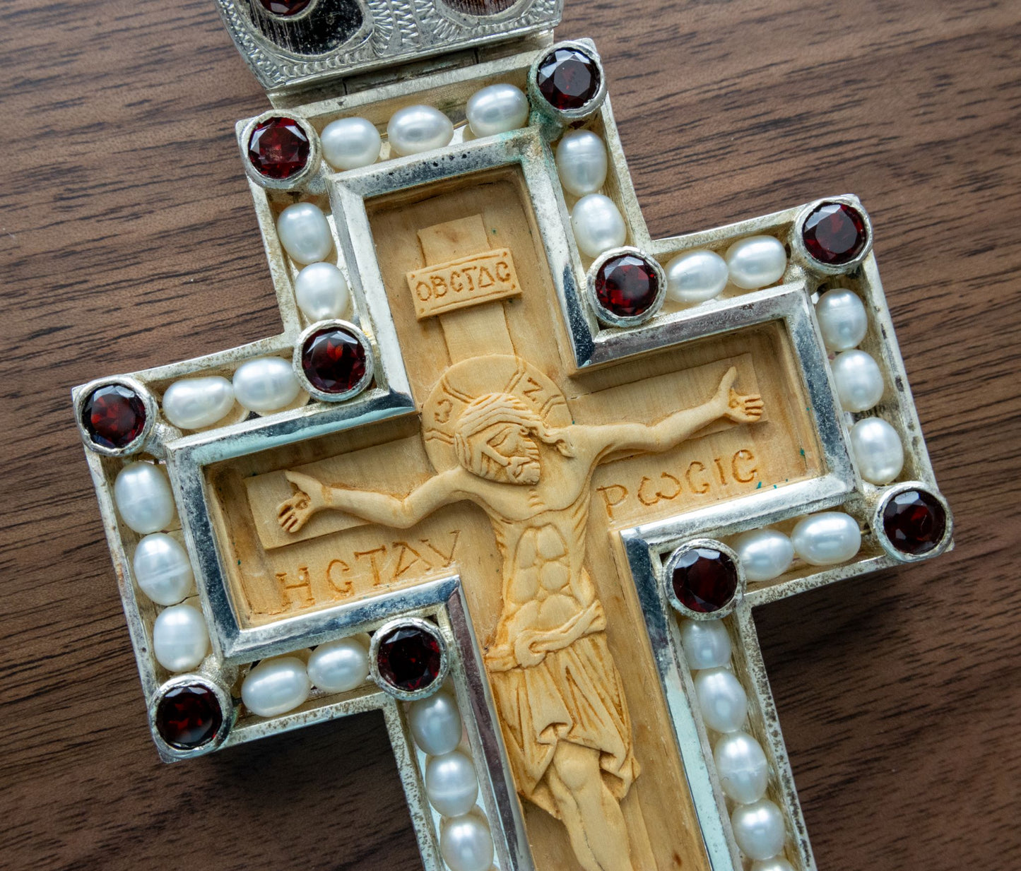 Pectoral cross, specialty carved wood