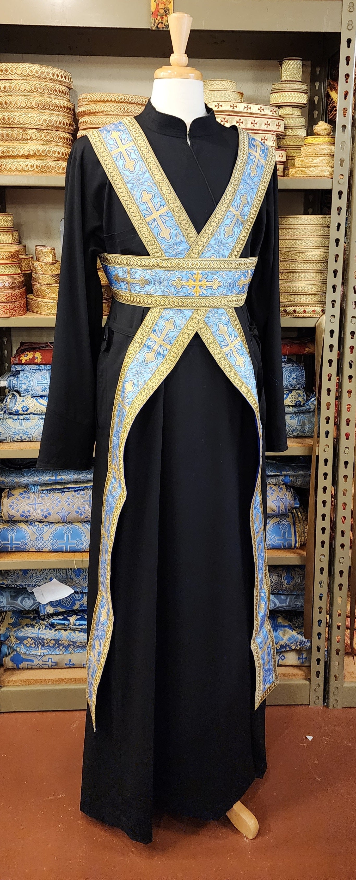 SALE subdeacon or servers orarion, Chalcedon blue