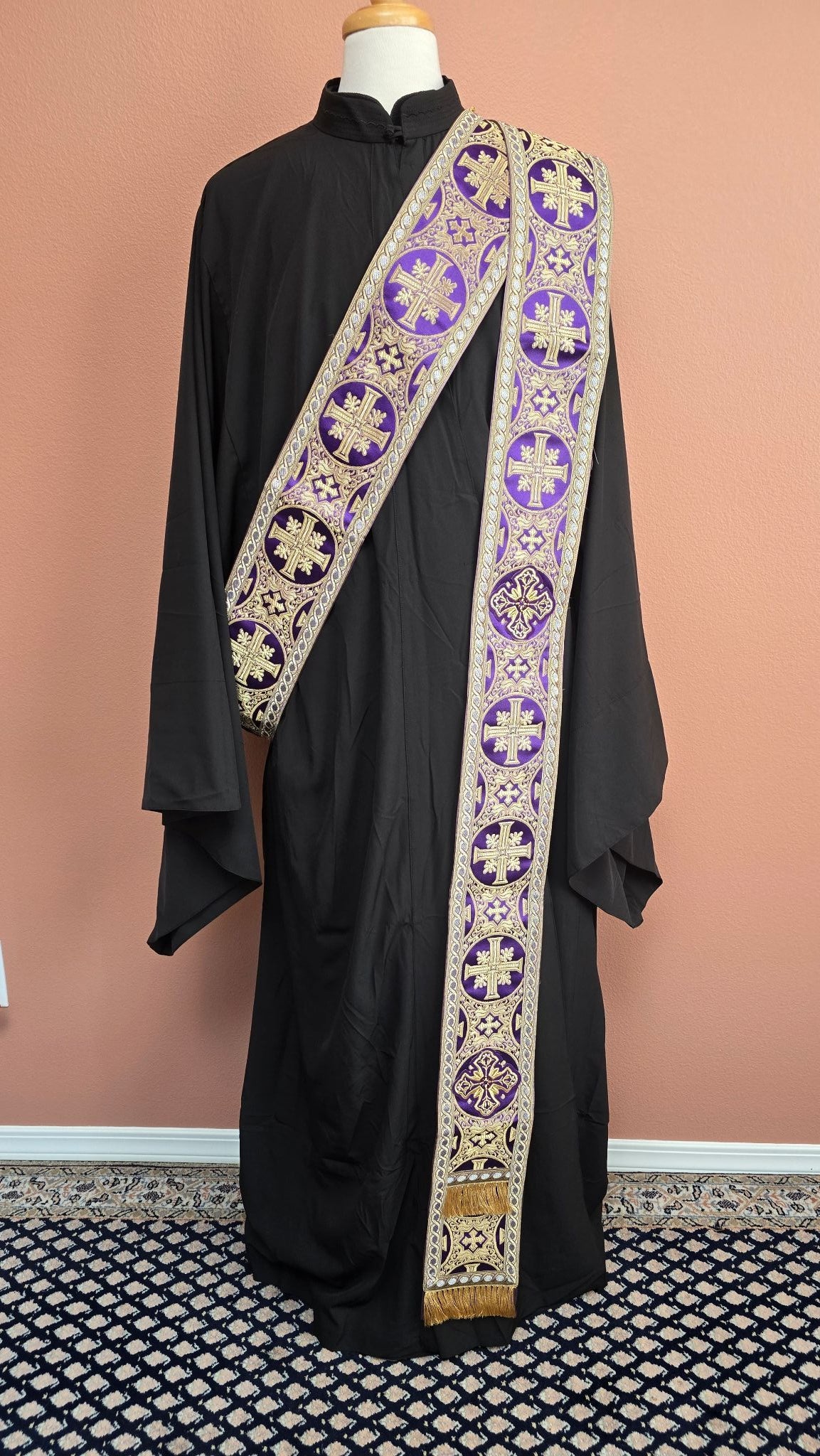 SALE Deacon orarion, Jerusalem purple