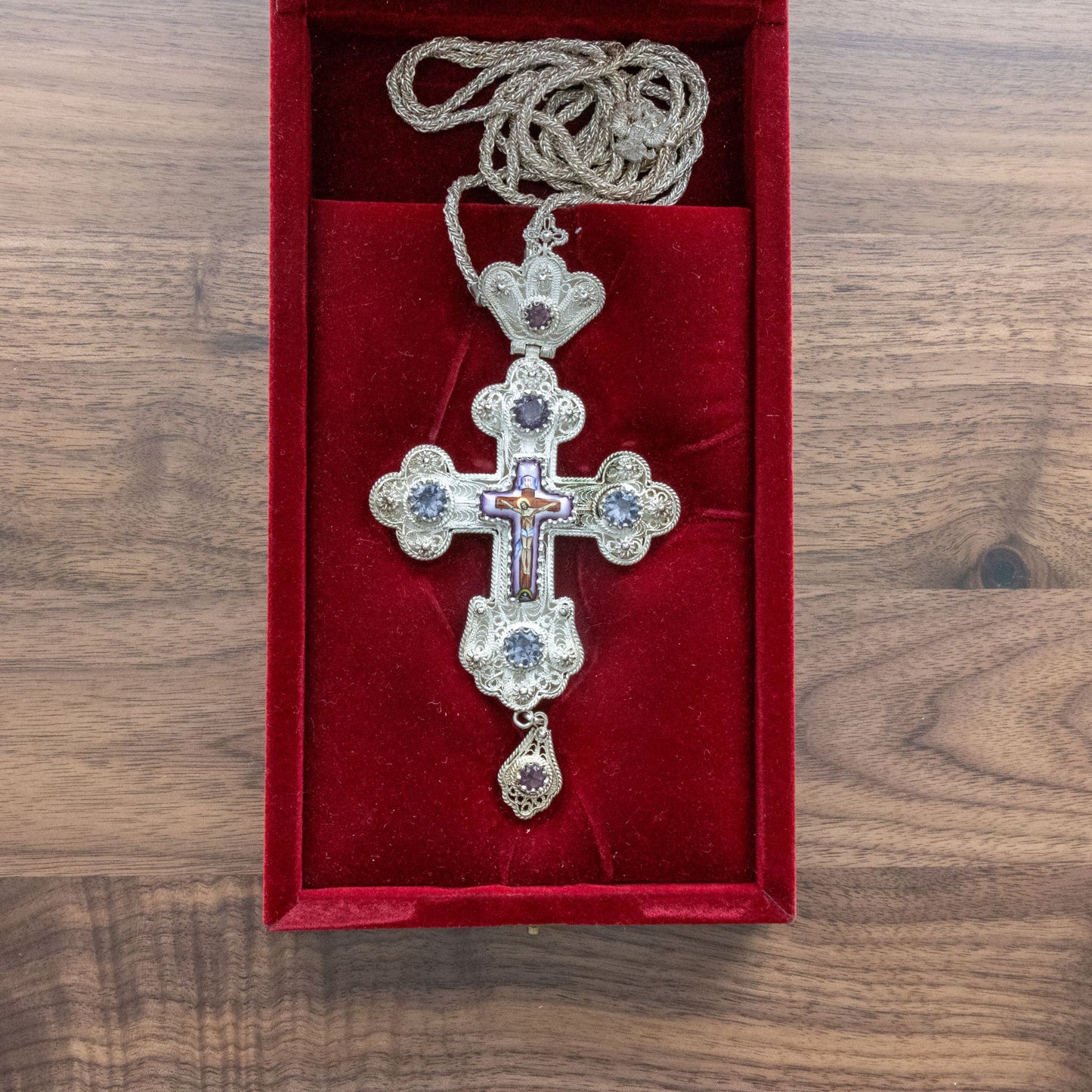 Pectoral cross, silver filigree