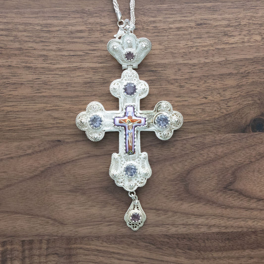 Pectoral cross, silver filigree