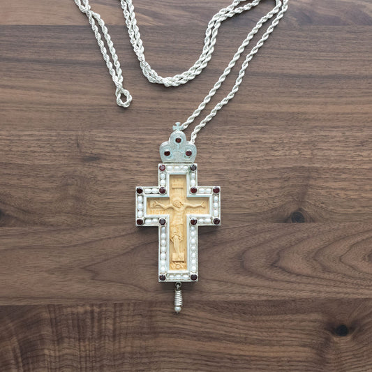 Pectoral cross, specialty carved wood