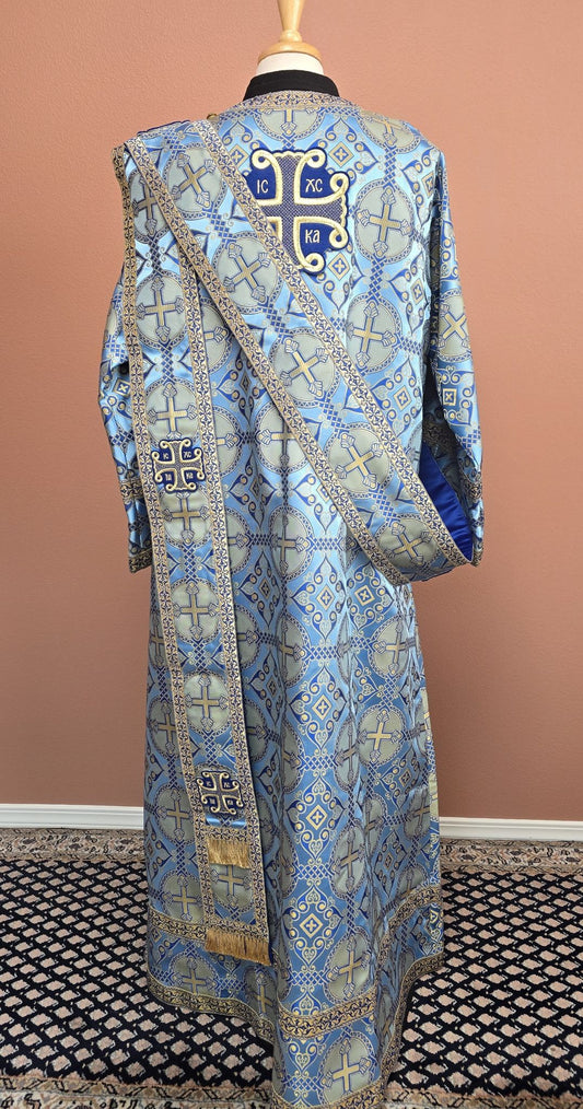Deacon set, Antioch blue, special crosses