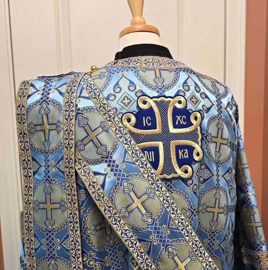Deacon set, Antioch blue, special crosses