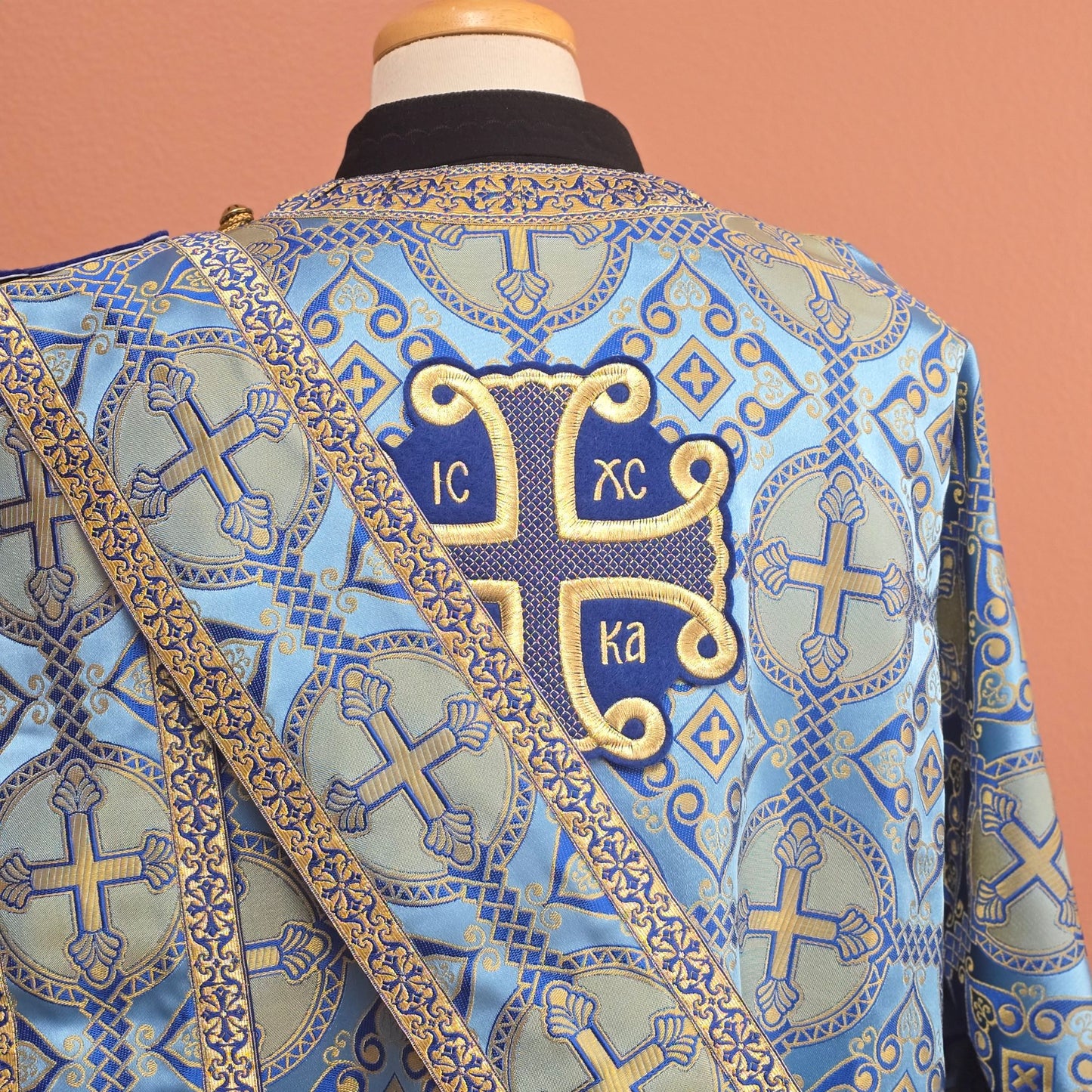 Deacon set, Antioch blue, special crosses