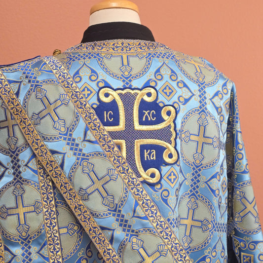 Deacon set, Antioch blue, special crosses