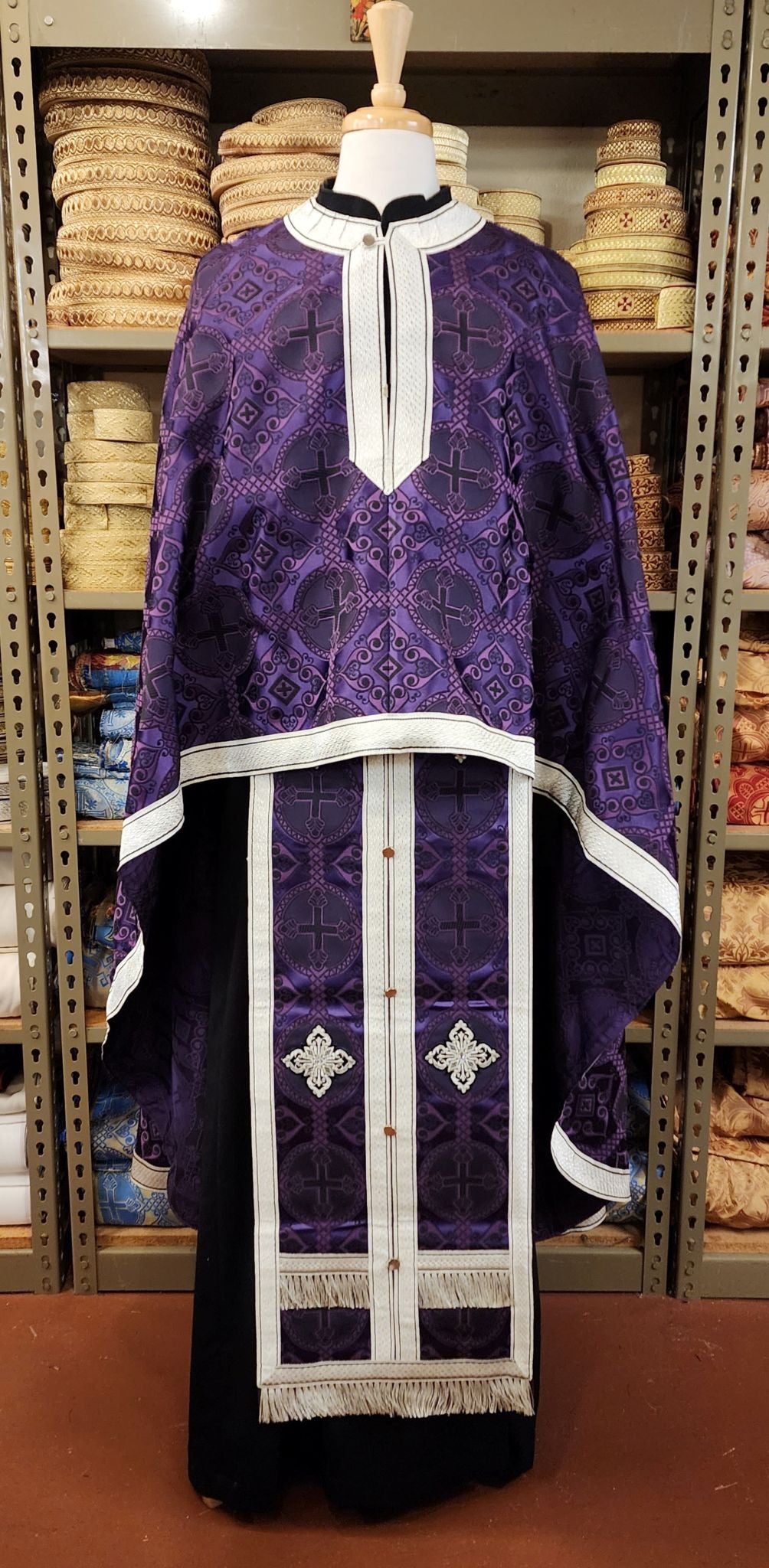 Priest vestments, Antioch purple-black, BR