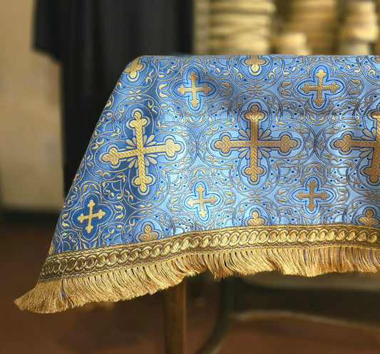 SALE Chalcedon blue altar cloth