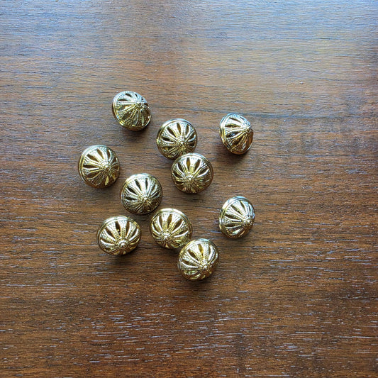 Gold filigree buttons, pack of 10