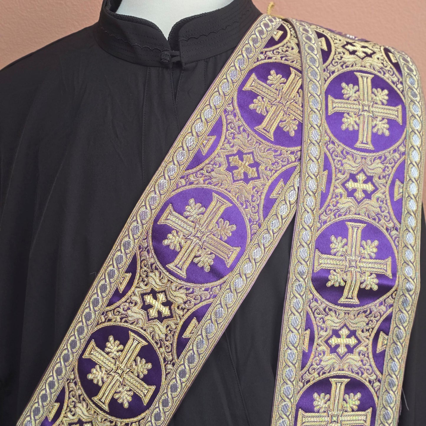 SALE Deacon orarion, Jerusalem purple