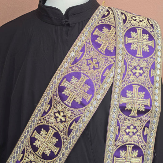 SALE Deacon orarion, Jerusalem purple