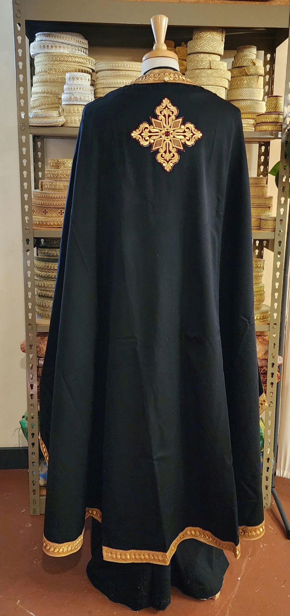 Regal black priest vestments
