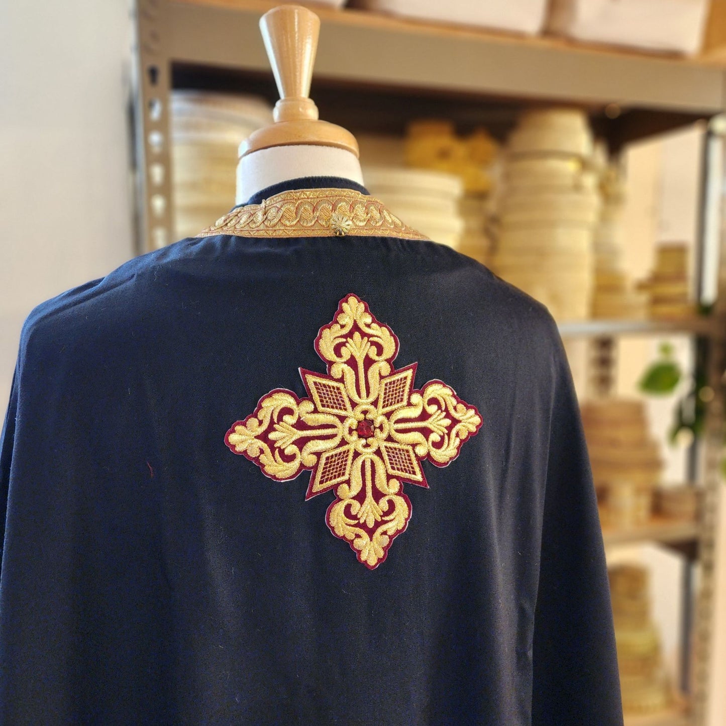 Regal black priest vestments